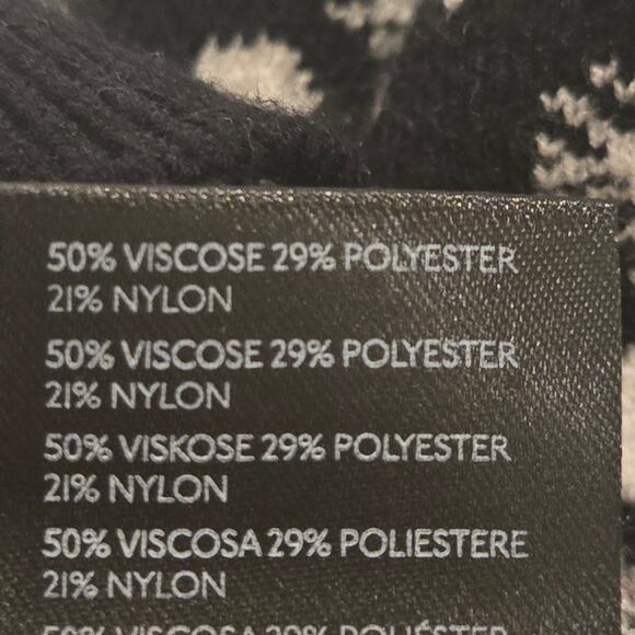 Maeve Anthropologie Black White Graphic Heart Sun Moon Boat Neck Sweater, Medium - Picture 8 of 8